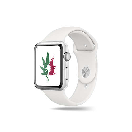 CBD Dragon Logo logo on a smart watch mockup