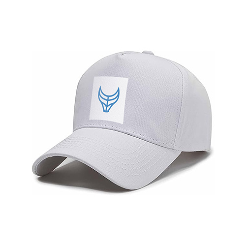 Simple Blue Bull Logo Bull Head Logo logo on a cap mockup