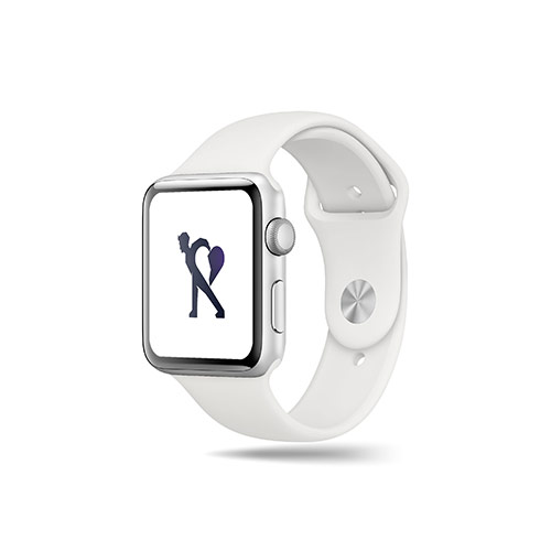Carrying Heart Logo logo on a smart watch mockup