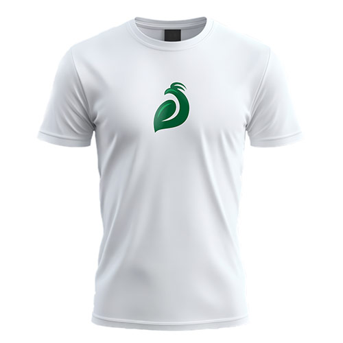 Eagle Leaf Logo logo on a white t-shirt mockup