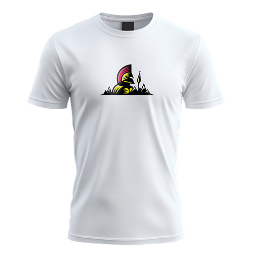 Warrior Logo logo on a white t-shirt mockup
