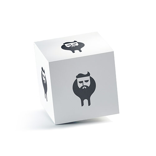 Wrench Guy Logo logo on a 3D square box mockup