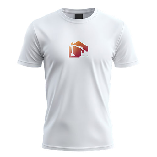 Contruct House Logo logo on a white t-shirt mockup