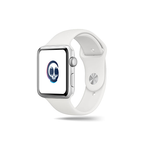 G Skull Logo logo on a smart watch mockup