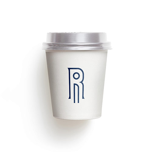 Ri Logo logo on a take-away coffee cup mockup
