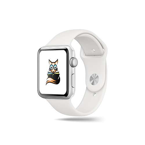 Reading Fox Logo logo on a smart watch mockup