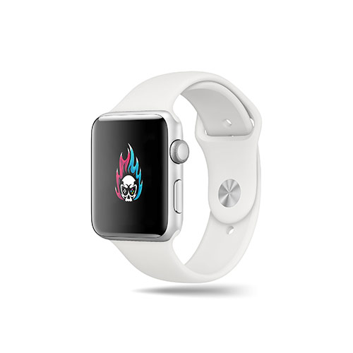 Gaming Skull Logo logo on a smart watch mockup