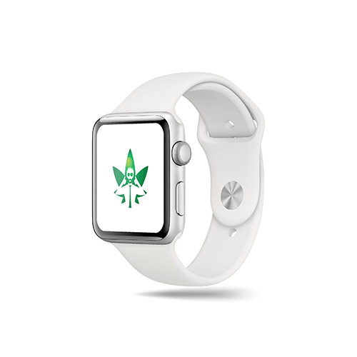 Approved CBD Logo logo on a smart watch mockup