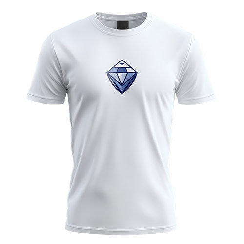 Diamond Security Logo logo on a white t-shirt mockup