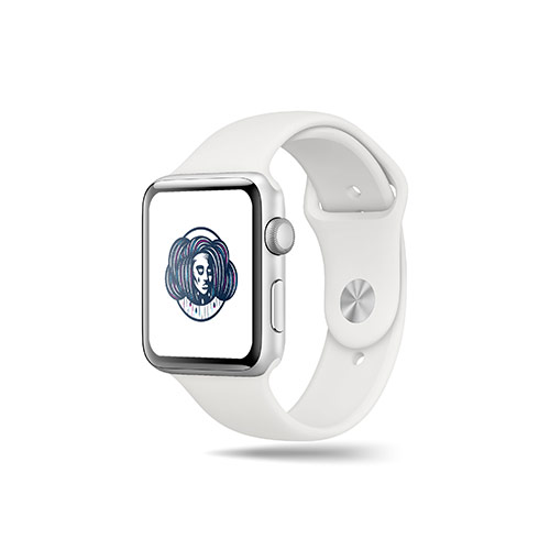 Cloud Lady Logo logo on a smart watch mockup