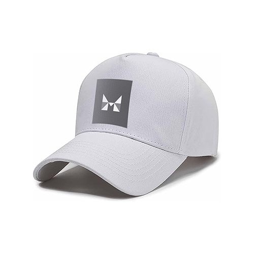 Geometric Letter M Logo logo on a cap mockup