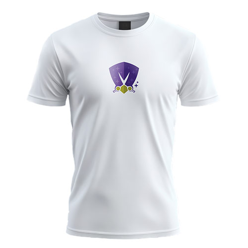 Scissor Logo logo on a white t-shirt mockup