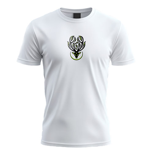 Nature Deer Logo logo on a white t-shirt mockup