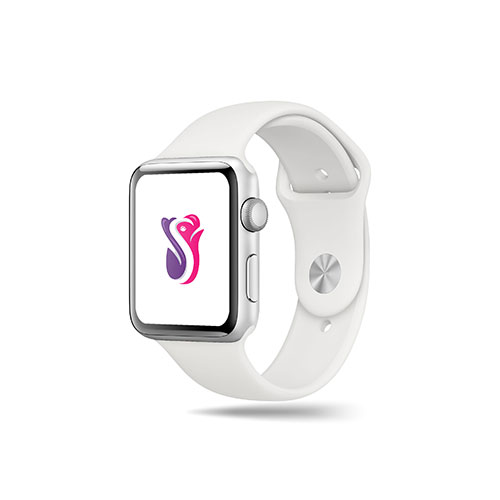 Letter S Rose Logo logo on a smart watch mockup