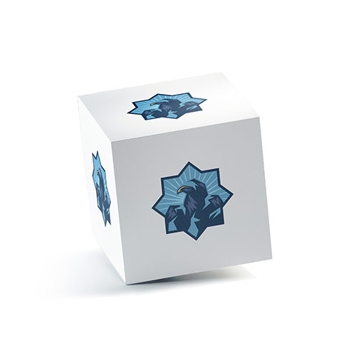Eagle Mountain Logo logo on a 3D square box mockup