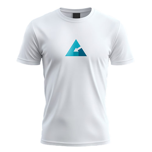C Arrow Logo logo on a white t-shirt mockup