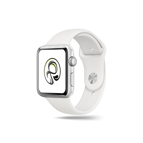Letter P Leaf Logo logo on a smart watch mockup