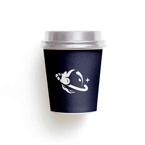 Space Logo logo on a take-away coffee cup mockup