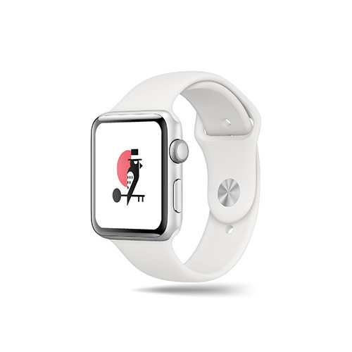 Serious Bird Key Logo logo on a smart watch mockup
