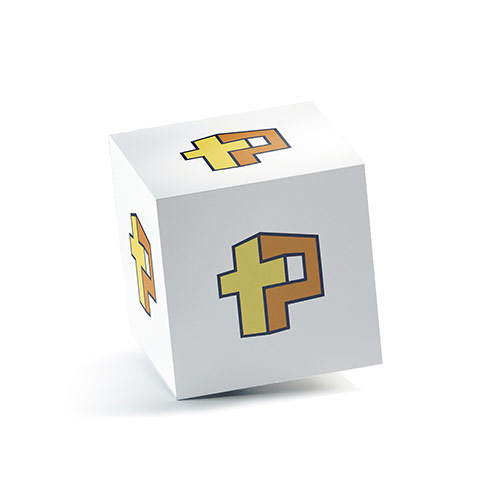 P Church Logo logo on a 3D square box mockup