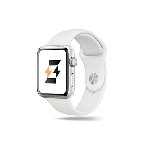 Letter Z Spark Logo logo on a smart watch mockup