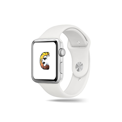 Tiger C Logo logo on a smart watch mockup