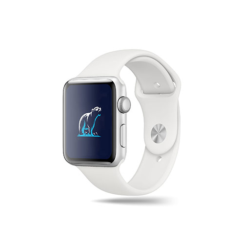 Bear Logo logo on a smart watch mockup