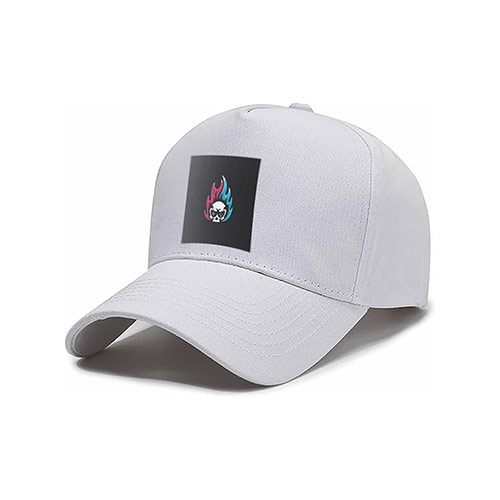 Gaming Skull Logo logo on a cap mockup