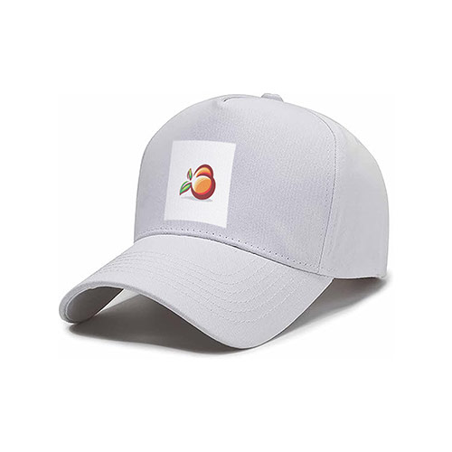 B Peach Logo logo on a cap mockup