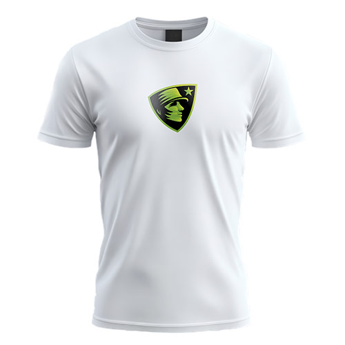 Soldier Logo logo on a white t-shirt mockup