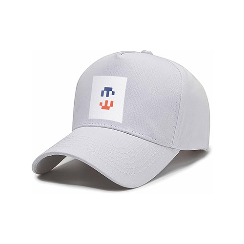 Pixel Letters M H W Logo logo on a cap mockup