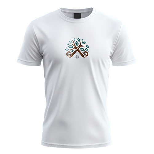 Nature House Logo logo on a white t-shirt mockup