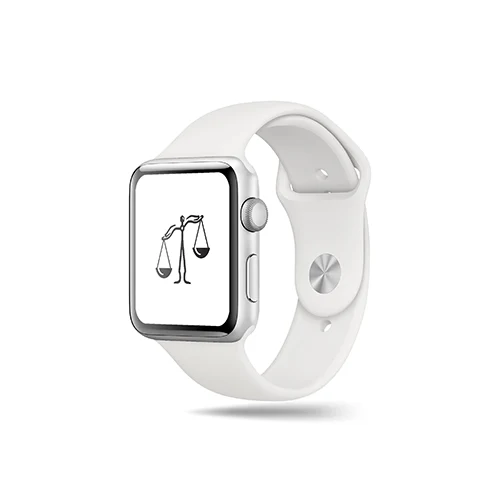 Law Hands Logo logo on a smart watch mockup