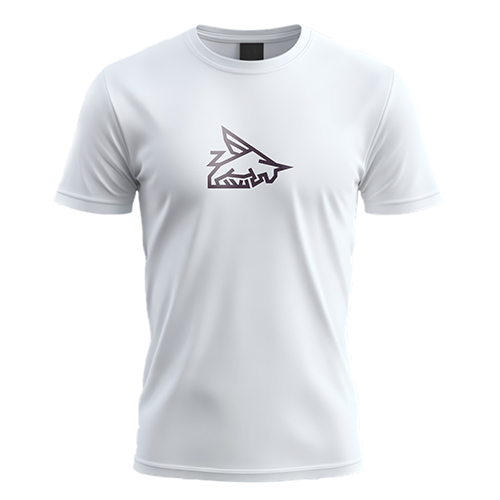Wings Bull Logo logo on a white t-shirt mockup