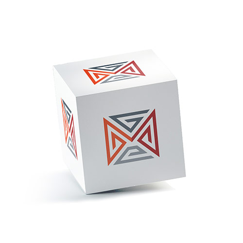MGE Logo logo on a 3D square box mockup