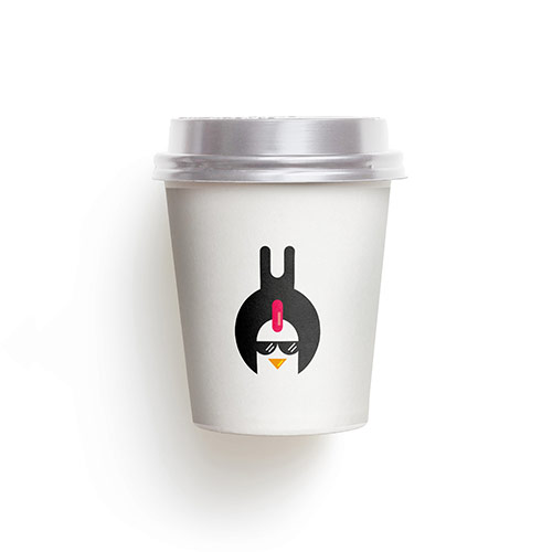 Chick Fix Logo logo on a take-away coffee cup mockup
