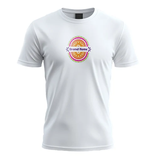 Mexican Taco Festive Garland Mandala Logo logo on a white t-shirt mockup