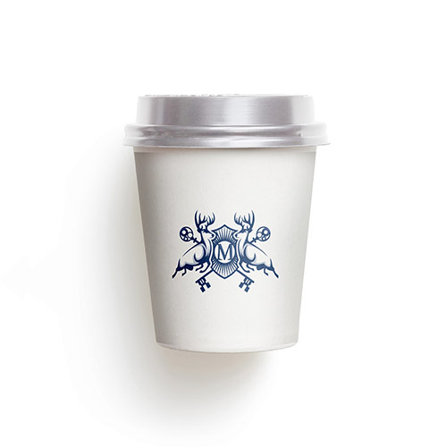 Deer Logo logo on a take-away coffee cup mockup