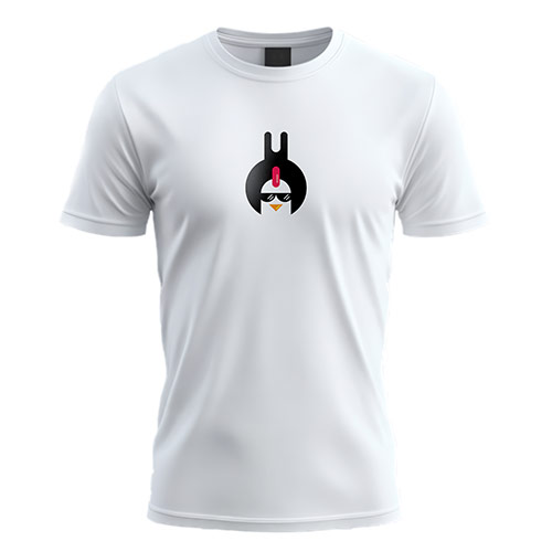 Chick Fix Logo logo on a white t-shirt mockup