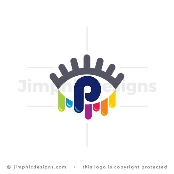 Letter P Eye Logo