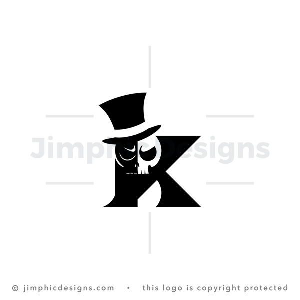 Letter K Skull Logo