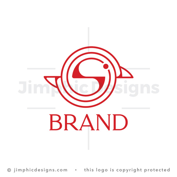 Abstract Circular Red Bird Logo