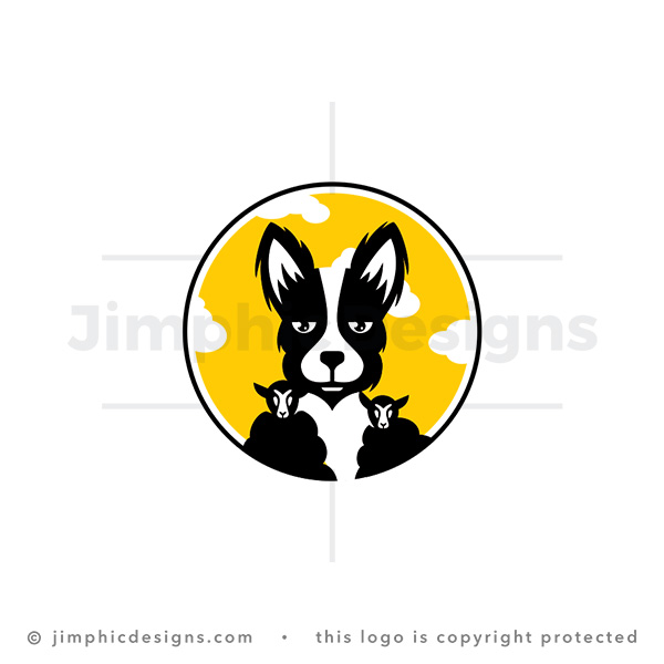 Border Collie Sheep Logo