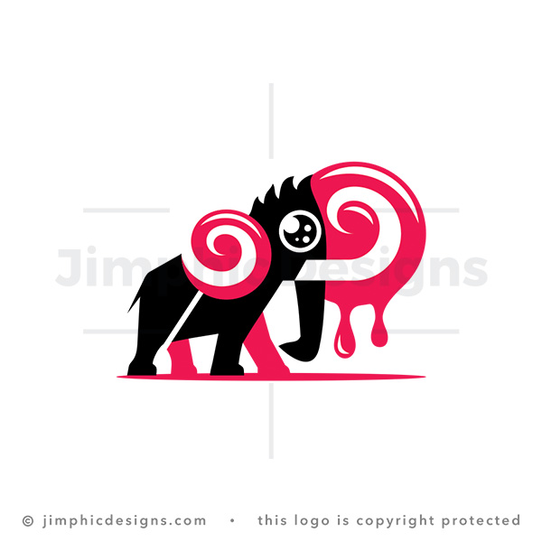 Cute Mammoth Candy Logo