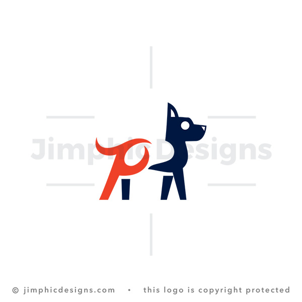 Letter P Dog Logo