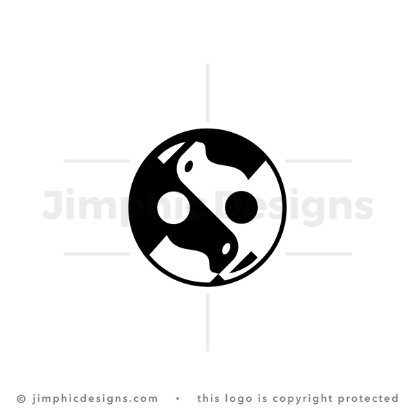 Yin And Yang Horses Logo