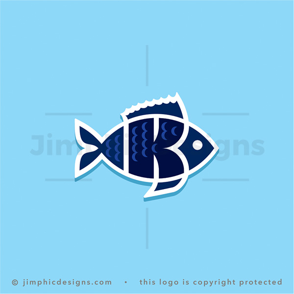 Letter K Fish Logo