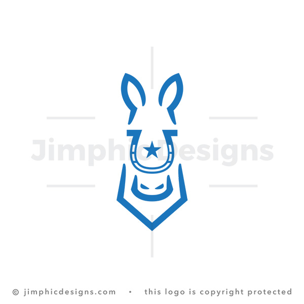 Blue Lucky Horse Logo