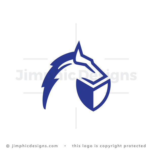 Blue Security Wolf Logo