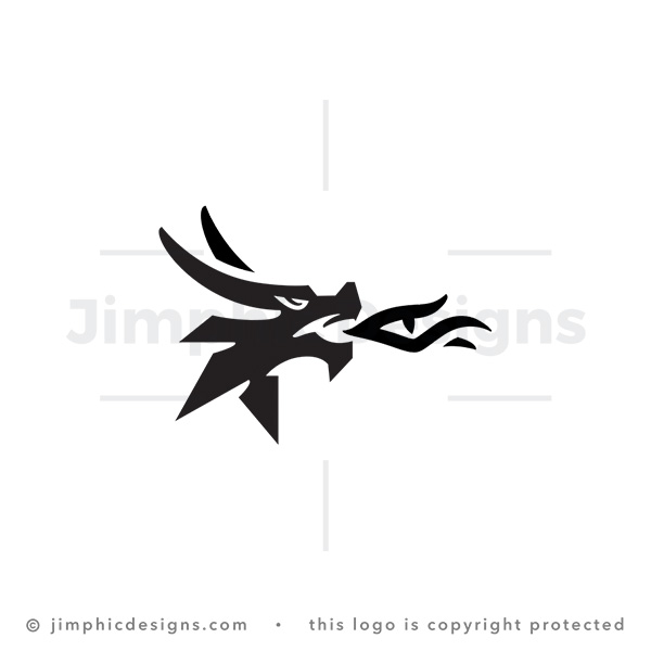 Cool Black Dragon Logo